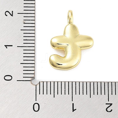 Rack Plating Brass Balloon Letter Pendants KK-C050-01G-T-1