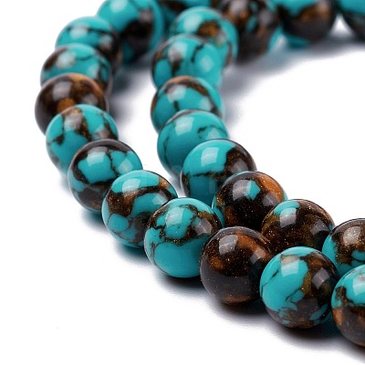 Synthetic Gold Clinquant Stone Beads Strands G-Z025-04-1