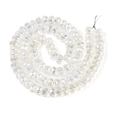 Electroplate Transparent Glass Beads Strands EGLA-N022-05B-C08-1