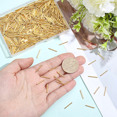 Brass Tube Beads KK-PA0001-24B-1