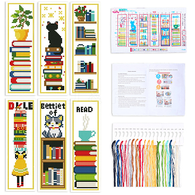 1 Bag Bookmarks Painting Needle Felting Kit for Beginners DIY-CP0013-36A-1