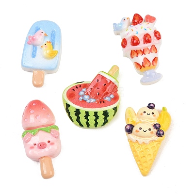 Opaque Resin Enamel Imitation Food Cabochons RE-CBAFAAF-02-1