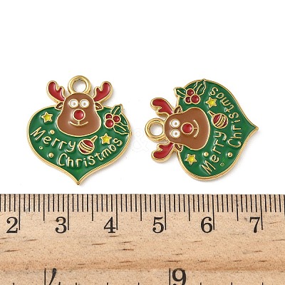 304 Stainless Steel Enamel Pendants STAS-L300-012G-25-1