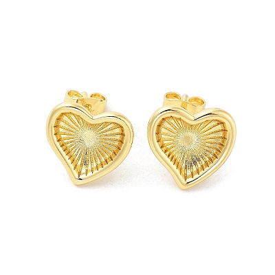 Rack Plating Brass Stud Earring EJEW-C078-02C-G-1