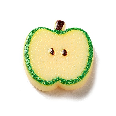 Opaque Resin Fruit & Vegetable Adhesive Back Cartoon Stickers RESI-K019-46-1