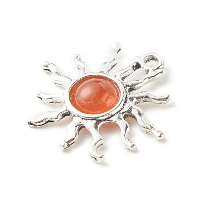 Natural Gemstone Pendants PALLOY-JF01354-1