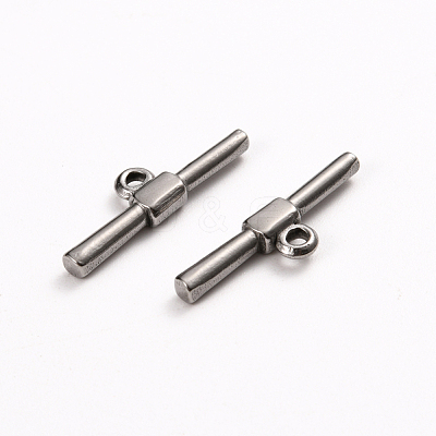 Tarnish Resistant 304 Stainless Steel Toggle Clasps Parts STAS-D142-04C-P-1