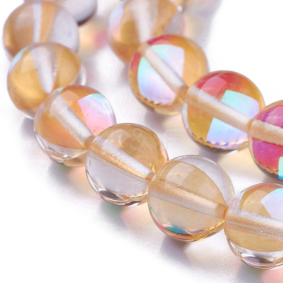 Synthetic Moonstone Beads Strands G-F143-6mm-15-1