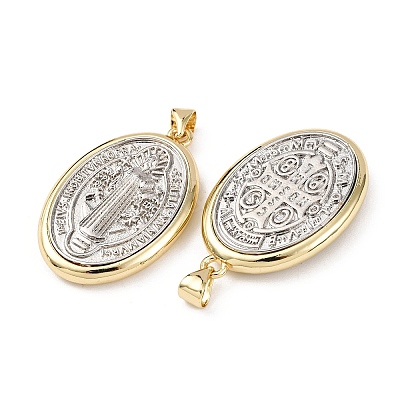 Brass Religion Pendants KK-K408-04G-06-1