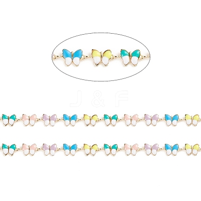 Brass Enamel Link Chains CHC-E021-09A-1