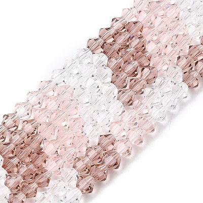 Transparent Gradient Color Glass Beads Strands GLAA-F131-01B-04-1