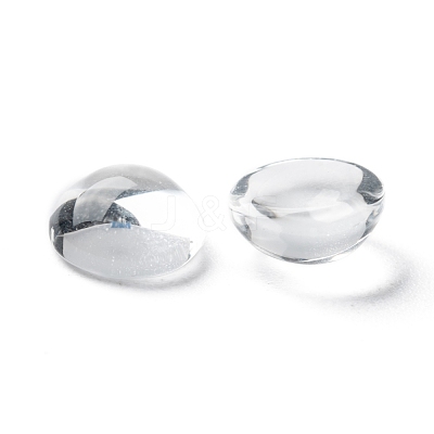 Transparent Half Round Glass Cabochons X-GGLA-R027-8mm-1