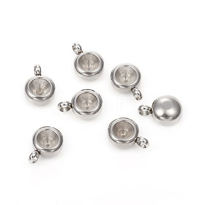 Tarnish Resistant 201 Stainless Steel Pendant Rhinestone Settings STAS-G224-27P-1