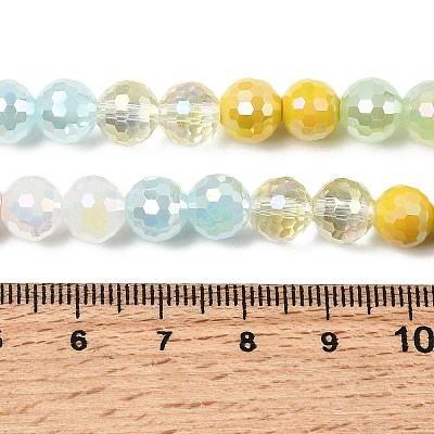 Electroplate Glass Beads Strands EGLA-D300-06-8mm-16-1