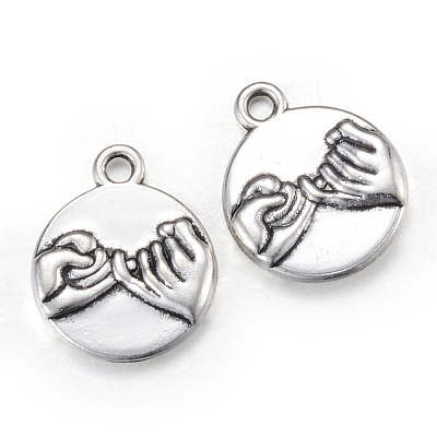 Tibetan Style Alloy Charms X-TIBEP-Q061-04AS-LF-1