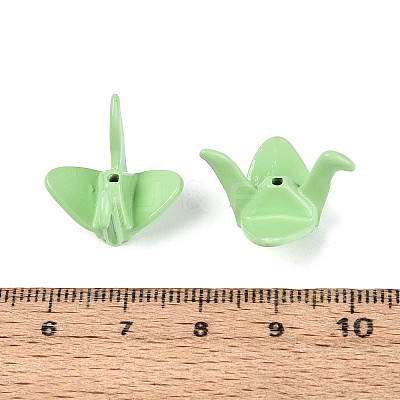 Rack Plating Spray Painted Alloy Beads PALLOY-T091-31D-1