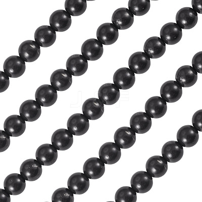 1 Strand Natural Shungite Beads Strands G-TA0003-34B-1