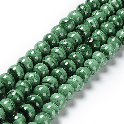 Natural Malachite Beads Strands G-F571-27AB1-3mm-1