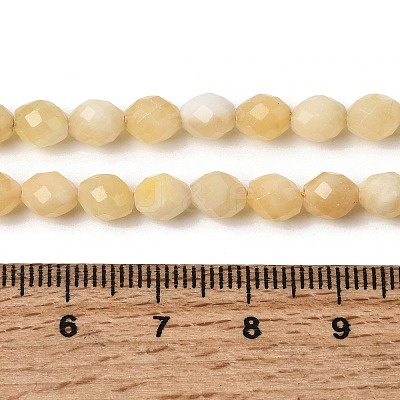 Natural Yellow Jade Beads Strands G-K376-F08-01-1