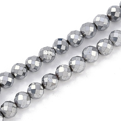 Electroplated Synthetic Non-magnetic Hematite Beads Strands G-H072-B01-01G-1