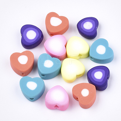 Handmade Polymer Clay Beads X-CLAY-S092-29-1