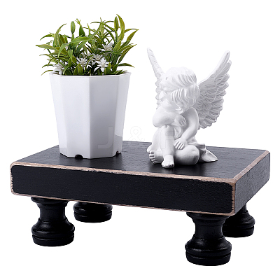 Wooden Soap Dish Tray Pedestal DJEW-WH0039-167-1