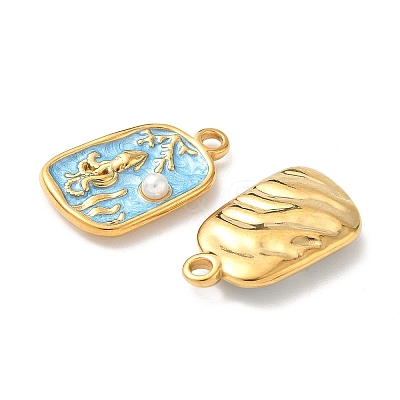 304 Stainless Steel Enamel Octopus Pendants STAS-I346-05G-04-1