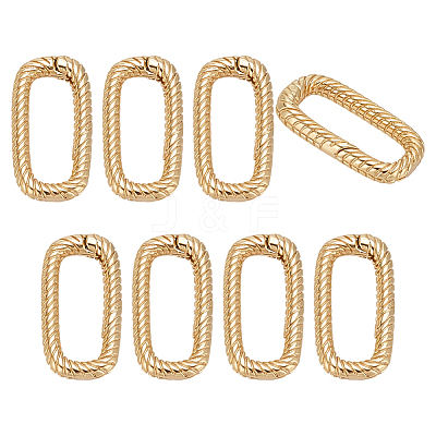 8Pcs Brass Spring Gate Rings KK-ME0003-20-1