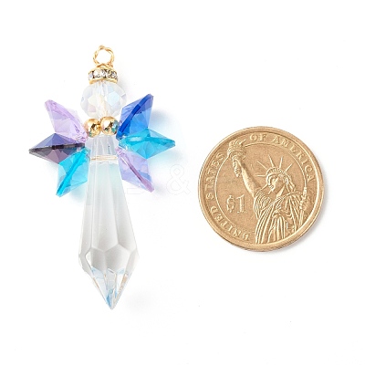 Guardian Angel Glass Big Pendants PALLOY-JF01139-1