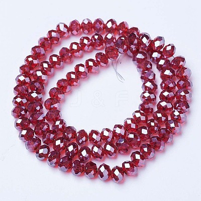 Electroplate Glass Beads Strands EGLA-A034-T4mm-A06-1