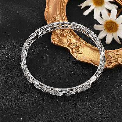 Brass Bangles for Women BJEW-D313-03P-1