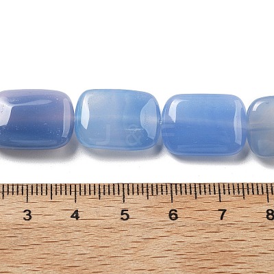 Natural Banded Agate Beads Strands G-K392-B06-13x18mm-1