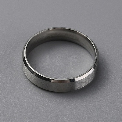 Matte Style 304 Stainless Steel Wide Band Finger Rings for Women Men RJEW-WH0009-14G-P-1