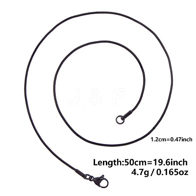 1.2MM Unisex 304 Stainless Steel Snake Chains Necklaces YO4082-9-1