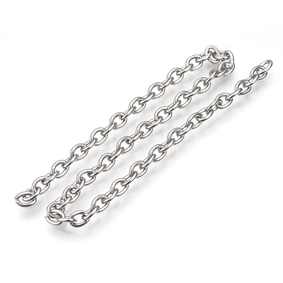 Tarnish Resistant 201 Stainless Steel Cable Chains CHS-Q001-26-1