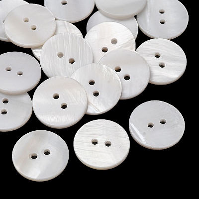 Natural Freshwater Shell Buttons SH-CBA22EC-01-1