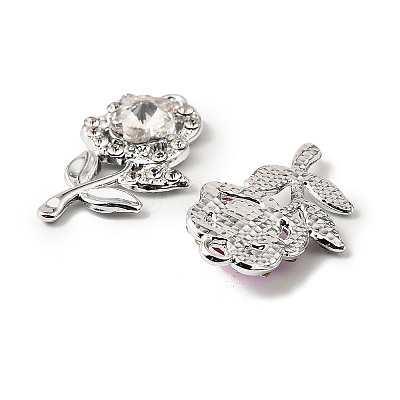 UV Plating Alloy Rhinestone Pendants FIND-A054-02S-1