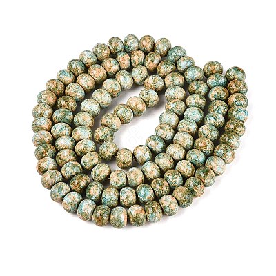 Opaque Baking Paint Glass Beads Strands GLAA-Q110-03A-06-1