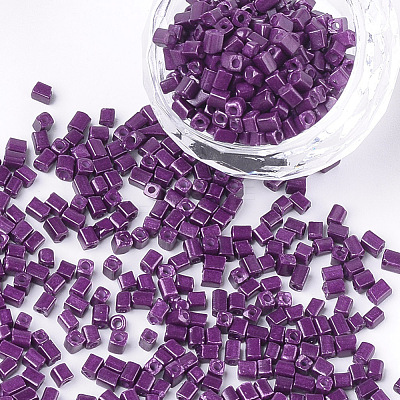 Baking Paint Glass Beads SEED-S023-11A-02-1