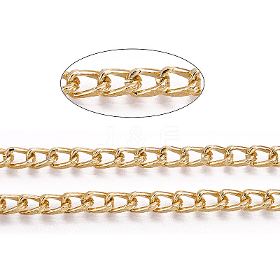 Aluminium Textured Curb Chains CHA-T001-42G-1