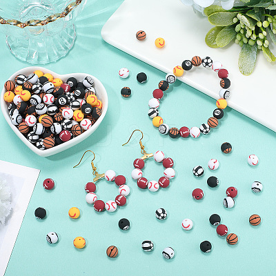 200Pcs 8 Styles Handmade Polymer Clay Beads CLAY-PA0001-10-1