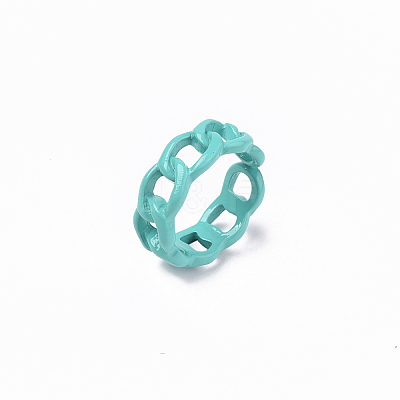Spray Painted Alloy Cuff Rings X-RJEW-T011-29F-RS-1