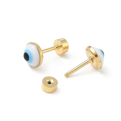304 Stainless Steel Evil Eye Earlobe Plugs EJEW-H105-12-1