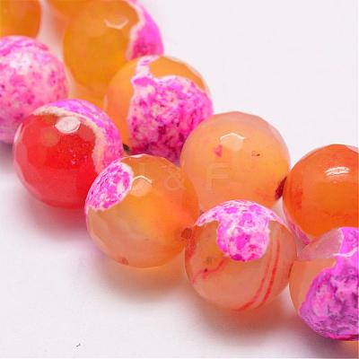 Natural Fire Crackle Agate Bead Strands G-K166-06F-10mm-10-1