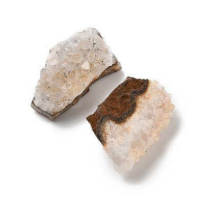 9Pcs Electroplate Natural Quartz Crystal Display Decorations G-H084-01C-1