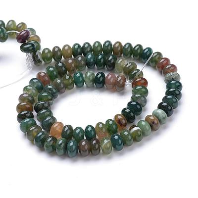 Natural Indian Agate Bead Strands G-R408-5x8-16-1