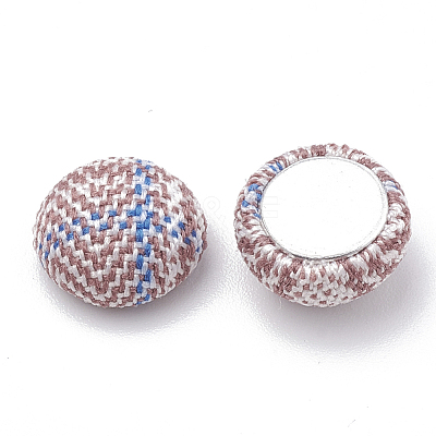 Handmade Cloth Fabric Covered Cabochons WOVE-Q071-06A-06-1