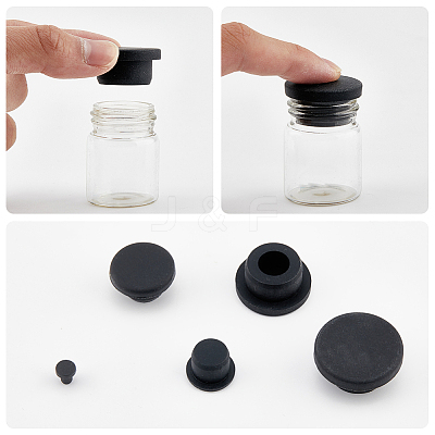 30Pcs 5 Styles Silicone Hole Plugs AJEW-GF0011-63C-1
