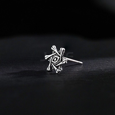 Brass Stud Earrings for Men WG7D598-01-1
