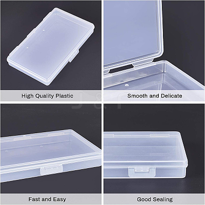 Transparent Plastic Bead Containers CON-BC0006-06C-1